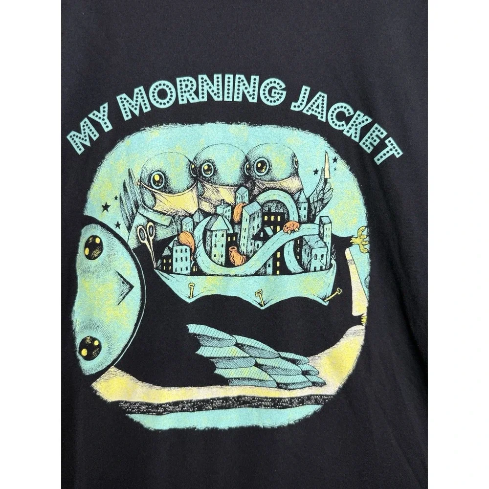Black Graphic T Shirt My Morning Jacket 'Z' T-Shirt Cotton Full Size L? 21x28.5